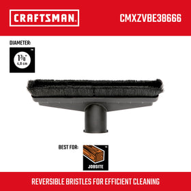 Craftsman floor brush attachment dual bristles for versatile debris pickup
