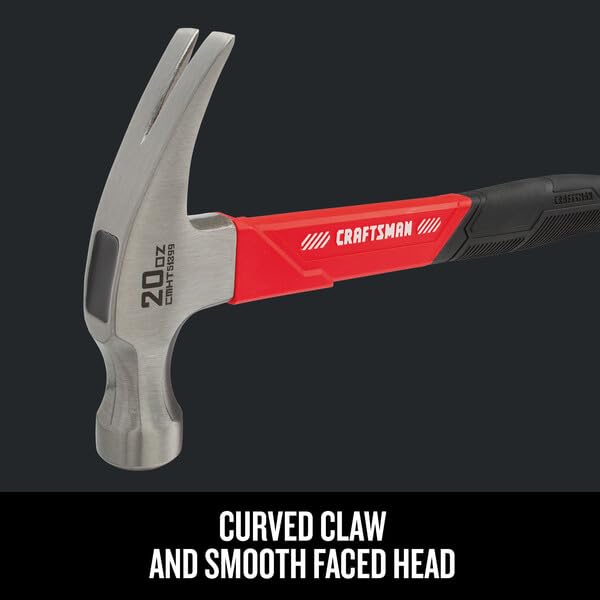 CRAFTSMAN 20oz hammer ideal for driving nails and quick adjustments.