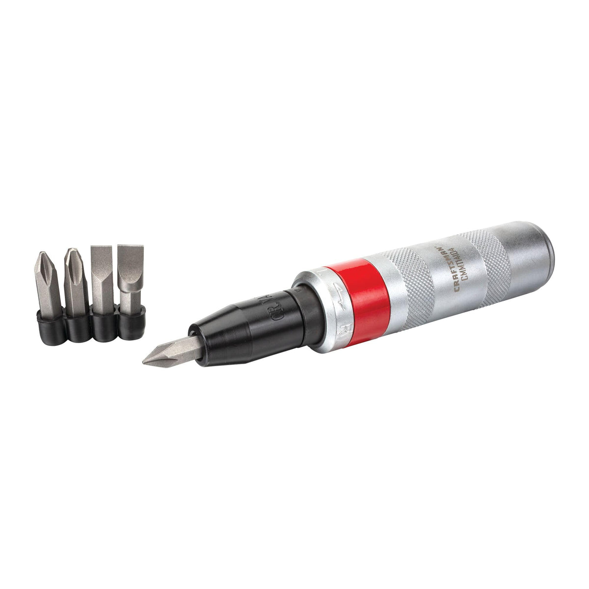 CRAFTSMAN hand impact driver with bits, improves grip and torque on fasteners.