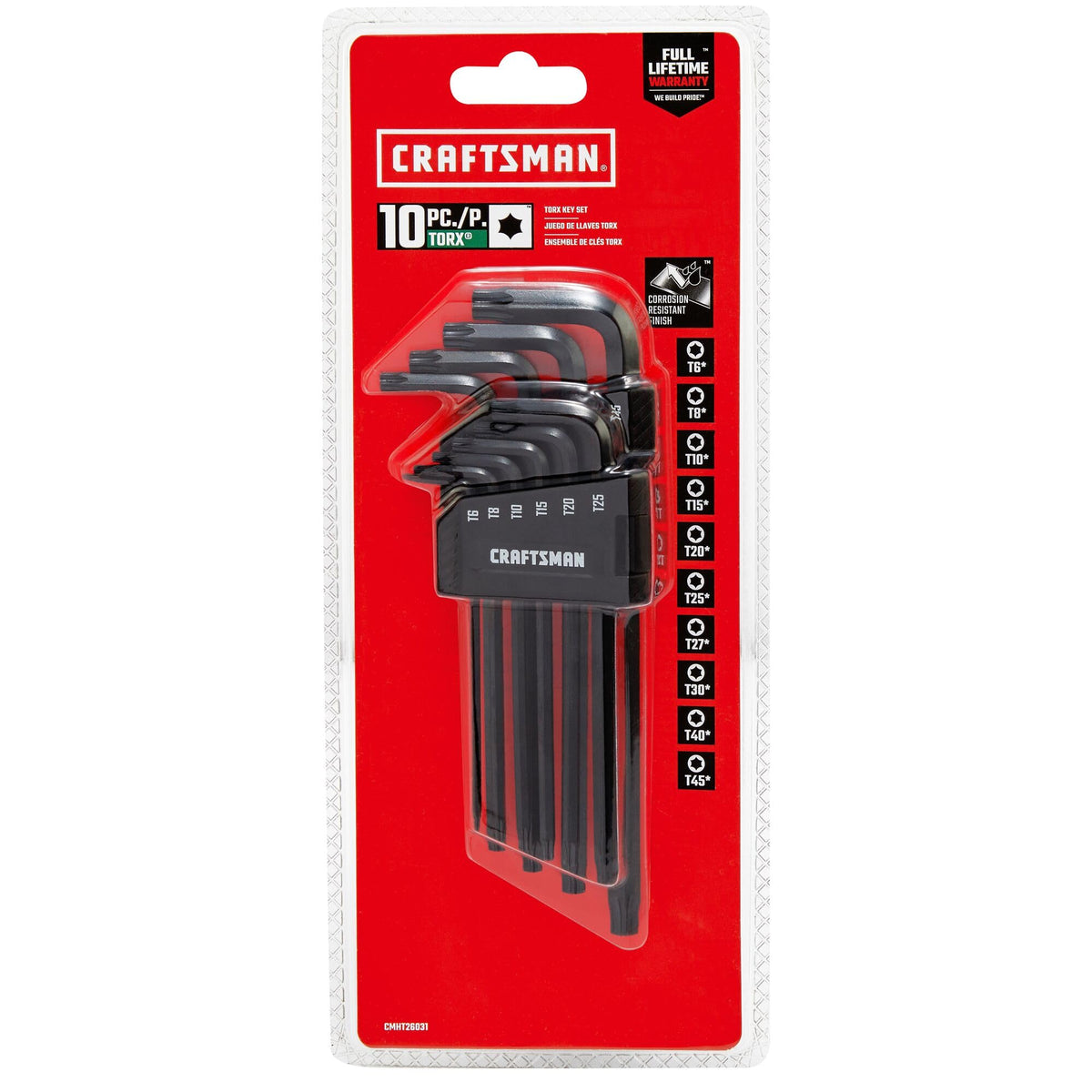 Craftsman hex key holder keeps tools organized and accessible.