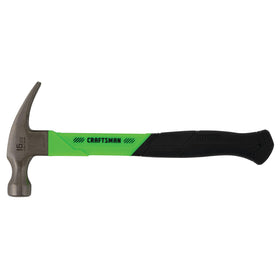 CRAFTSMAN high-visibility hammer with 16 oz head stands out for easy site spotting.