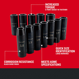 CRAFTSMAN impact-socket-set 12-piece metric side view demonstrates rugged build for demanding jobs.