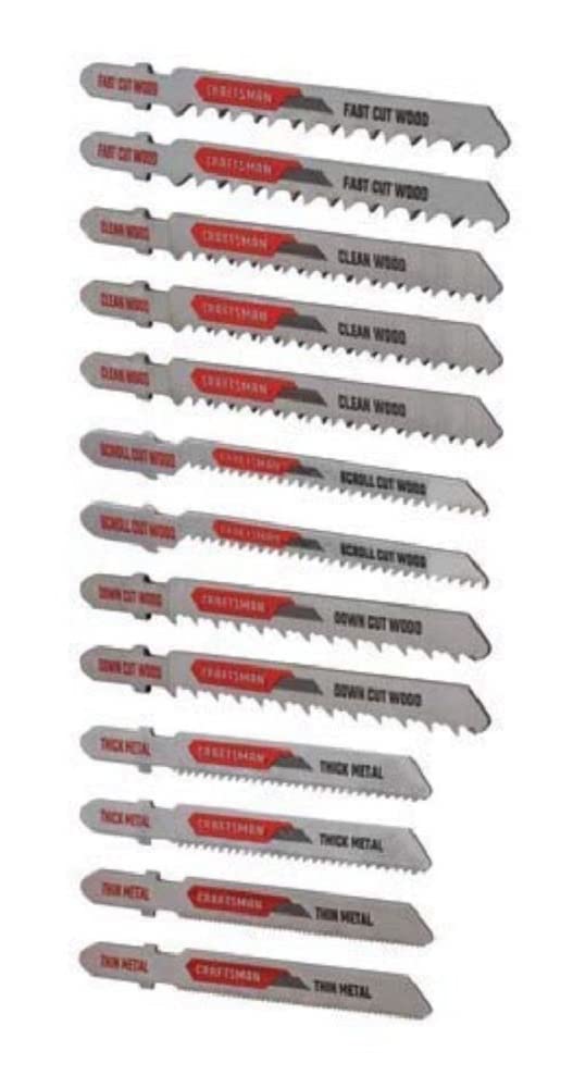 Craftsman CMAJ1SET13 front view blades for fast wood and metal cuts.