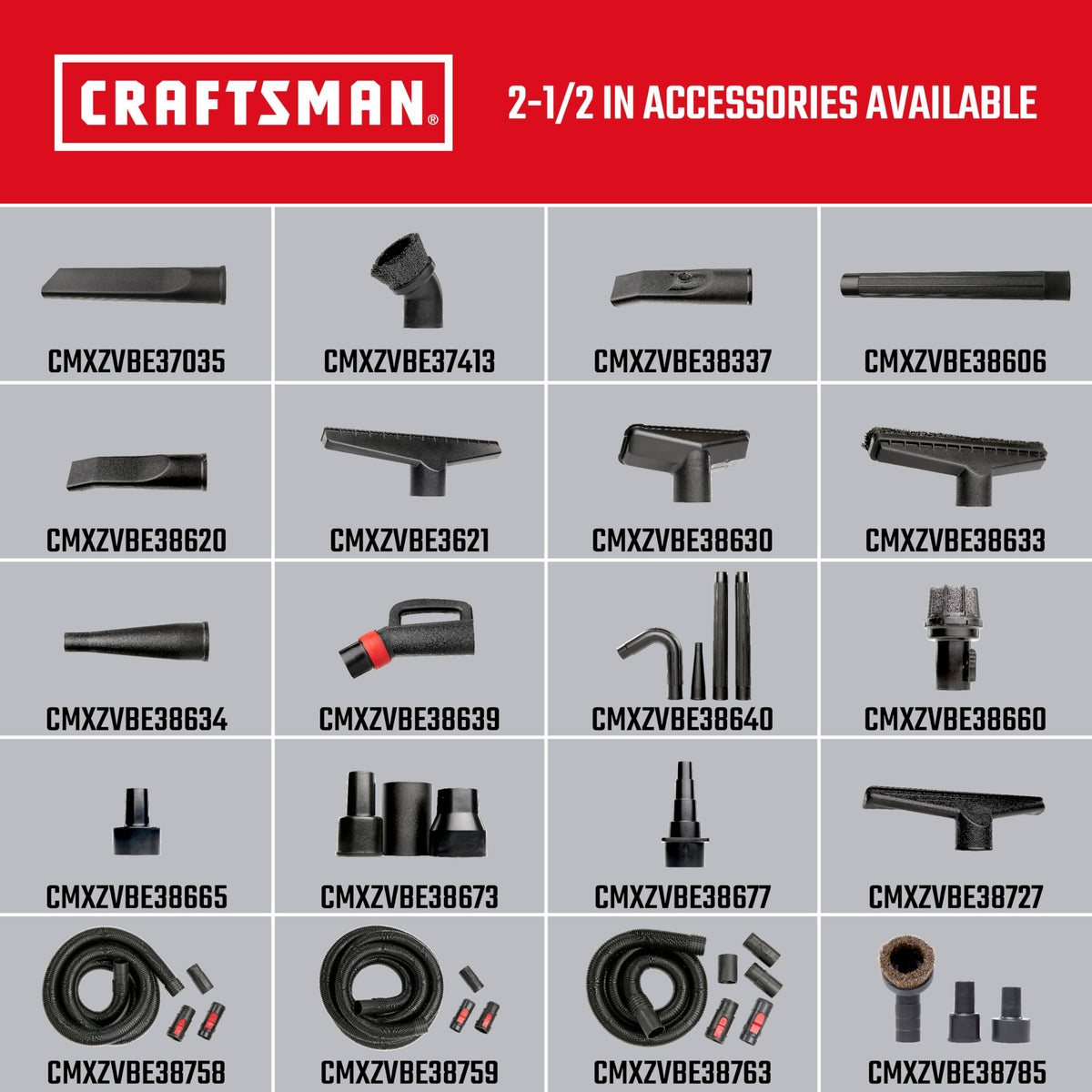 CRAFTSMAN large-liquid mess attachment suited for garage, basement, and workshop cleanup.