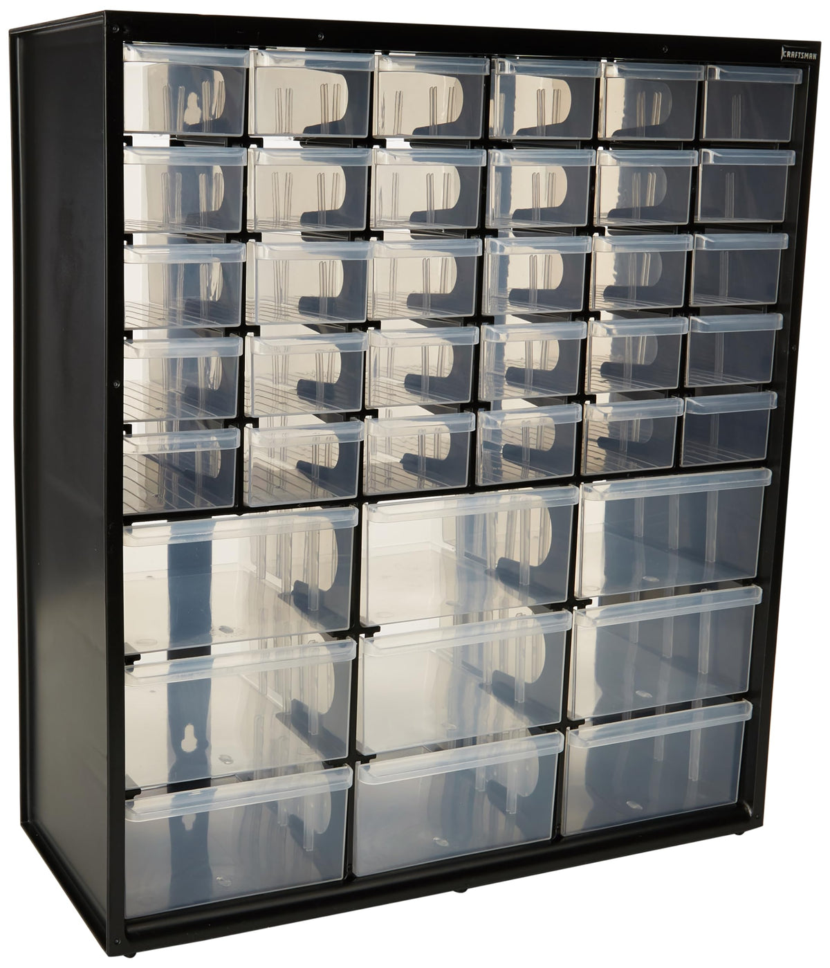 CRAFTSMAN large storage organizer with 39 drawers for quick parts access.