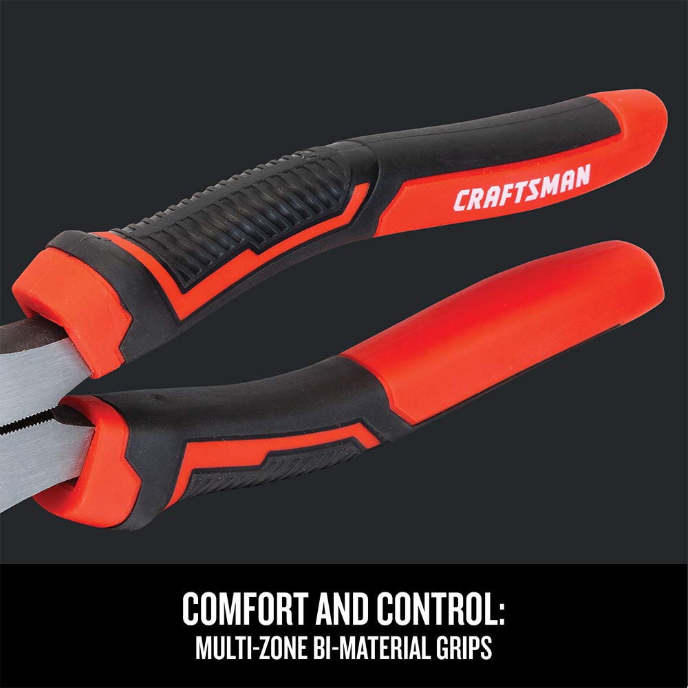CRAFTSMAN Linesman Pliers showing bi-material grips for comfort and control