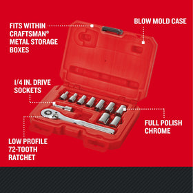 Craftsman low-profile 1/4 drive ratchet enables access to tight spaces
