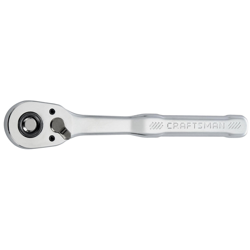 Craftsman low-profile 3/8-inch drive ratchet with 72-tooth for tight-space access.