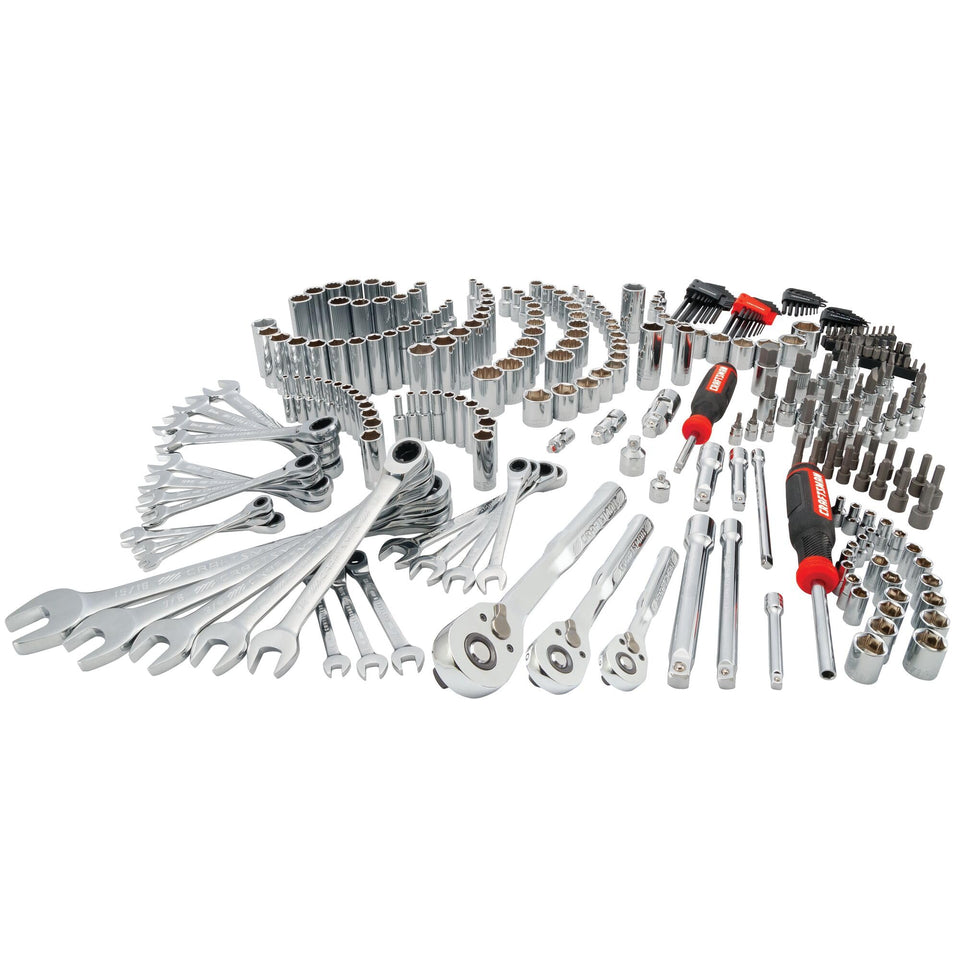 Craftsman mechanics tool set 298-piece kit shown for comprehensive automotive projects.