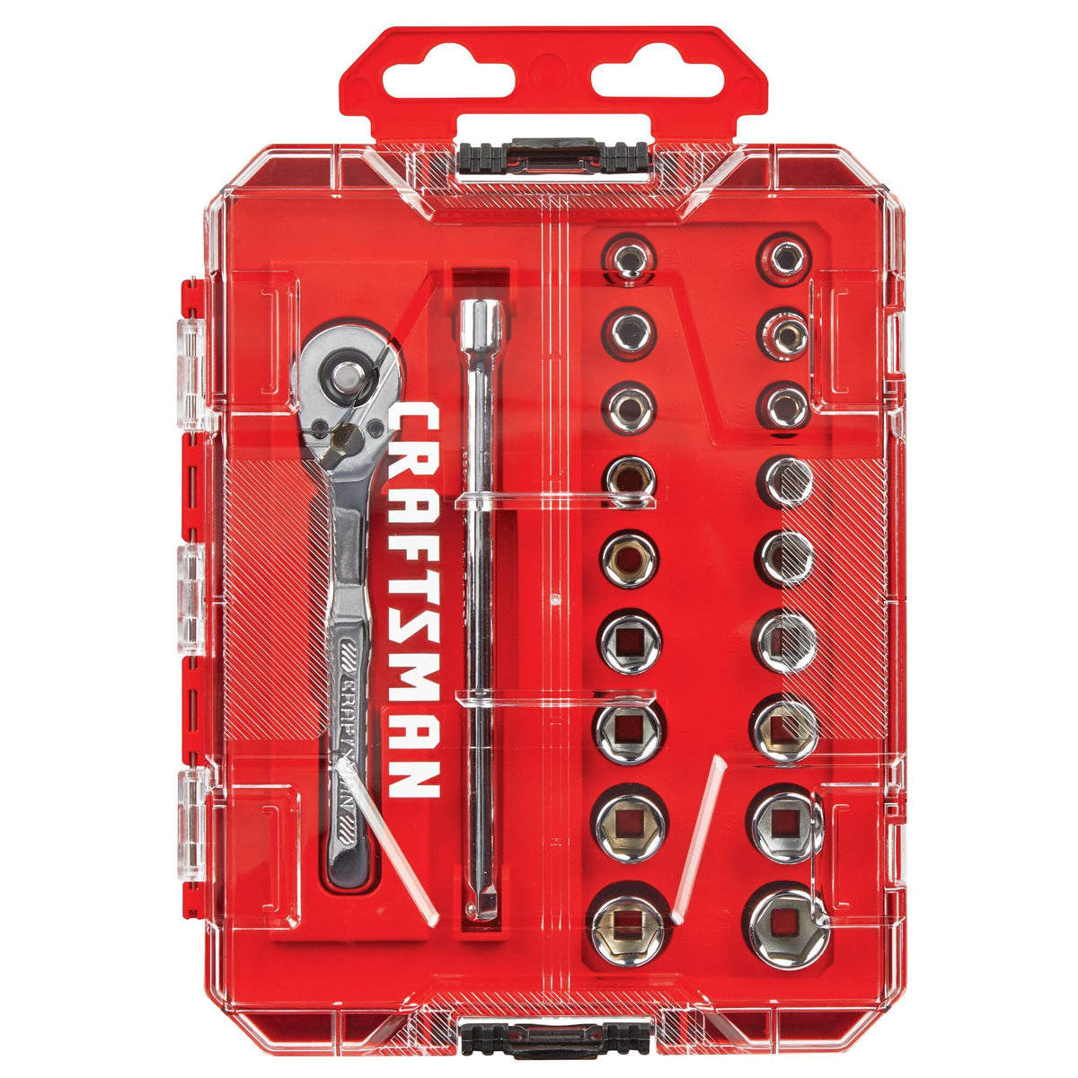 Six-point sockets provide secure grip on automotive fasteners.
