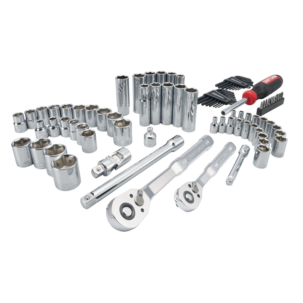 CRAFTSMAN low-profile ratchet 72-tooth enables access in tight spaces.