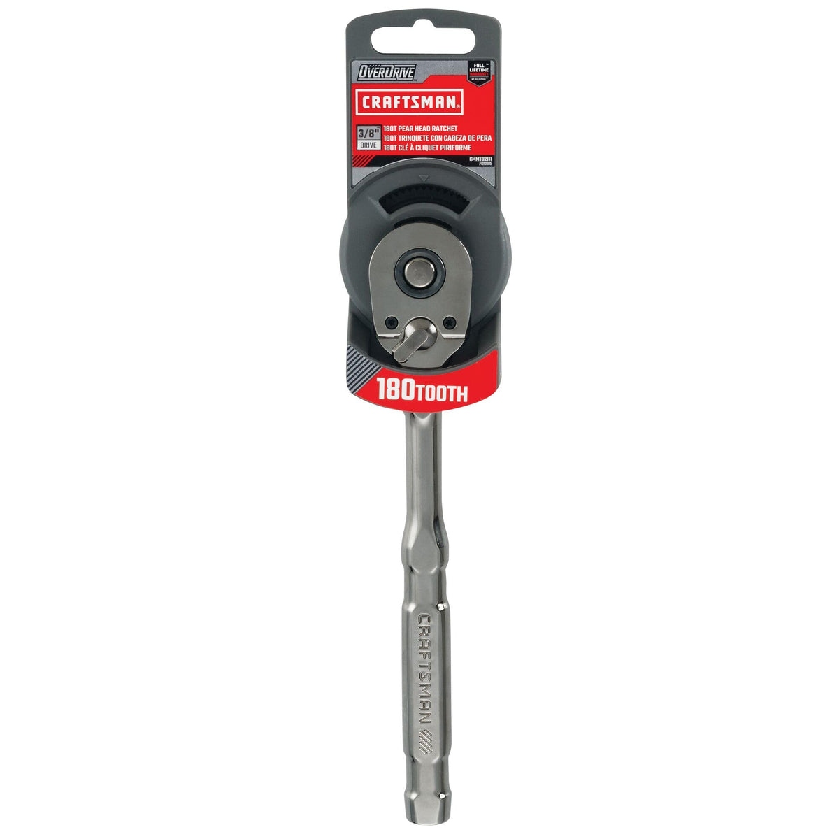 Craftsman Overdrive 38-drive gunmetal chrome finish provides rust resistance and sleek look.