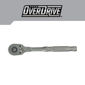 Craftsman Overdrive 38-drive quick-release lever in focus enables one-handed operation.