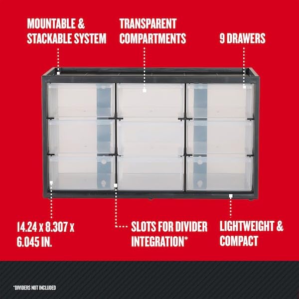 CRAFTSMAN plastic storage bin with stackable design to fit a growing workspace.