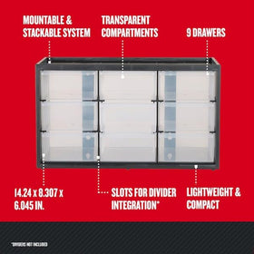 CRAFTSMAN plastic storage bin with stackable design to fit a growing workspace.