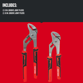 Craftsman Pliers 8in groove joint grip area shown for secure handling