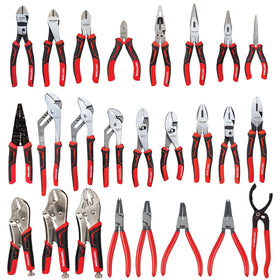 Craftsman 25-piece pliers set in full view for versatile gripping and cutting.