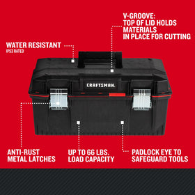 CRAFTSMAN PRO toolbox shows structural foam body for durability