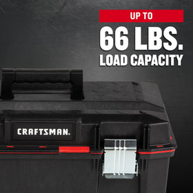 CRAFTSMAN PRO toolbox features half tray for larger items storage