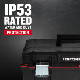 CRAFTSMAN PRO Tool Box lid with water seal protects gear from moisture