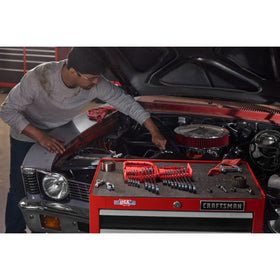 Craftsman 12-point box end offers quick engagement with fasteners.