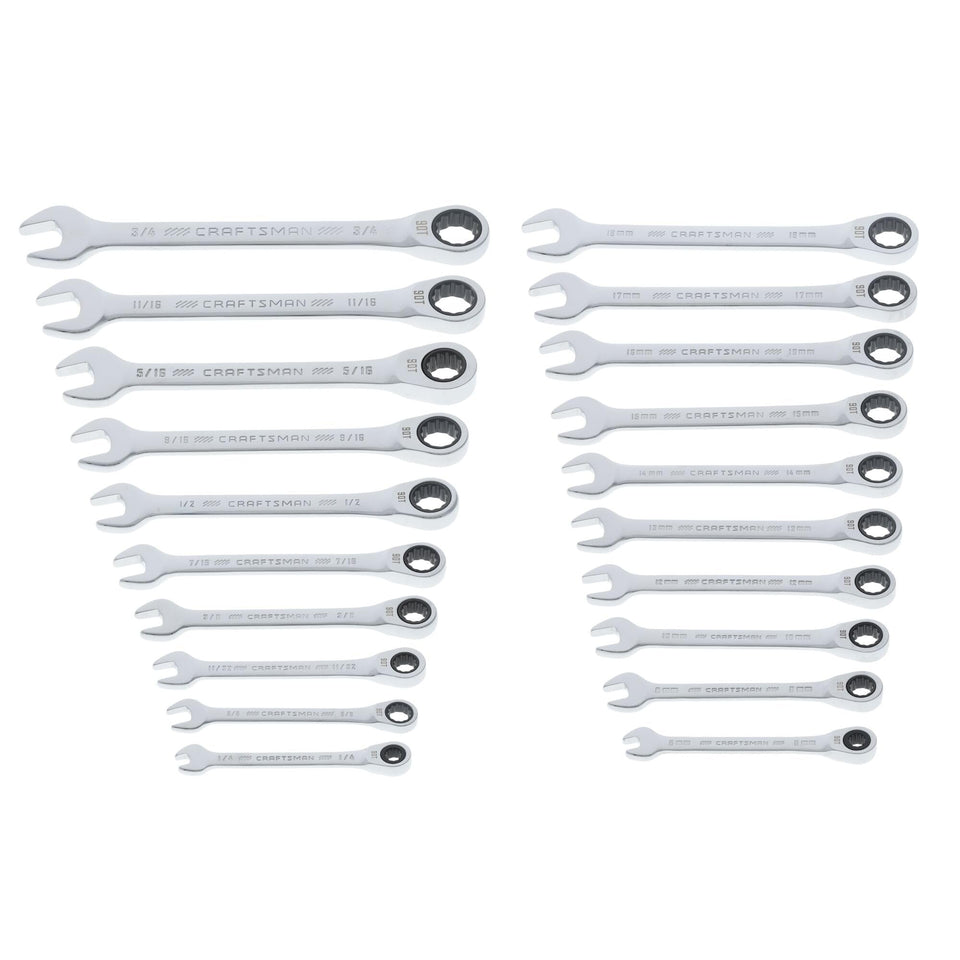 Craftsman ratchet wrench set in case for organized storage and versatile home repairs.