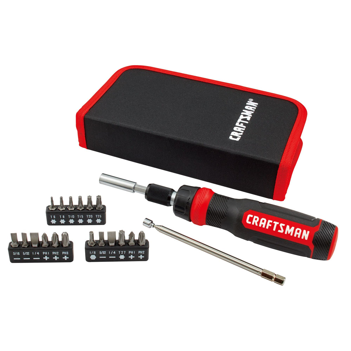 CRAFTSMAN ratcheting screwdriver with ergonomic-handle for efficient fastenings