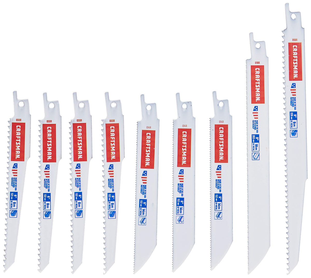 CRAFTSMAN 8in 18TPI blade enables precise, fast cuts in metal and wood with long life.