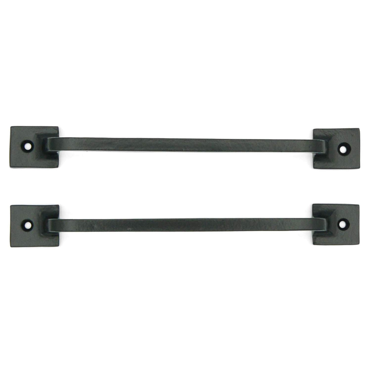 Craftsman Road cabinet-door pull handle in black iron for versatile mounting