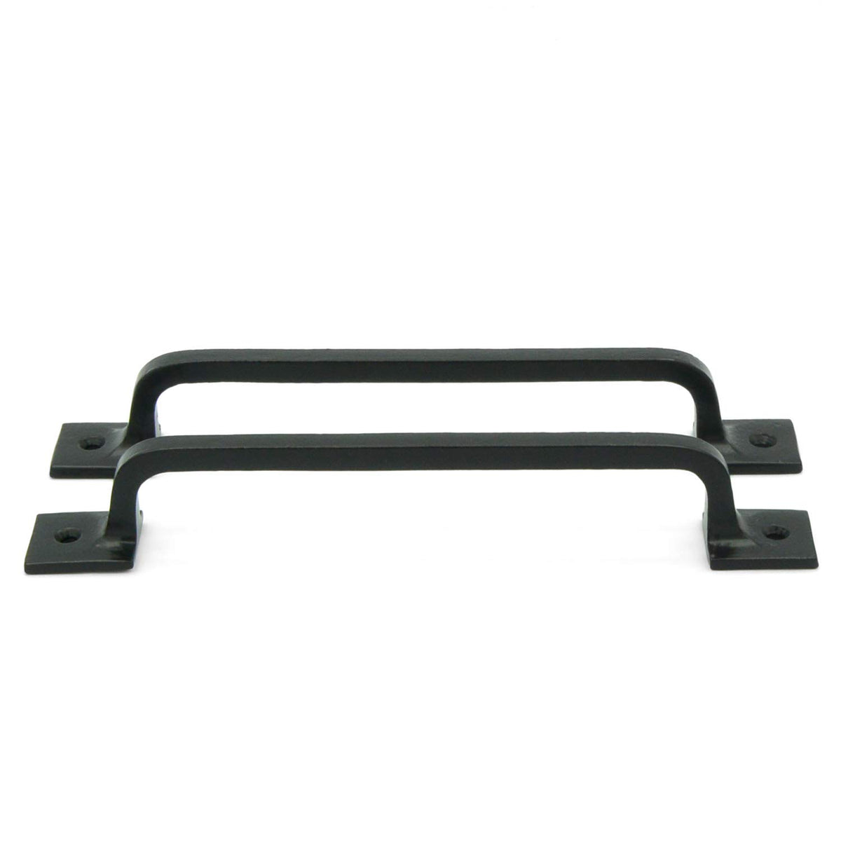Craftsman Road squared-base cast iron pull showcases sturdy mounting for farmhouse interiors