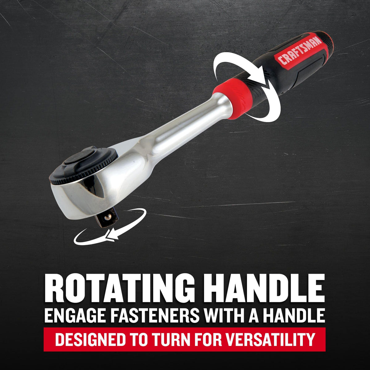 Craftsman rotator 38-in drive highlights the 52-tooth mechanism.