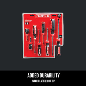 Craftsman torque-zone increases grip for heavy torque tasks.