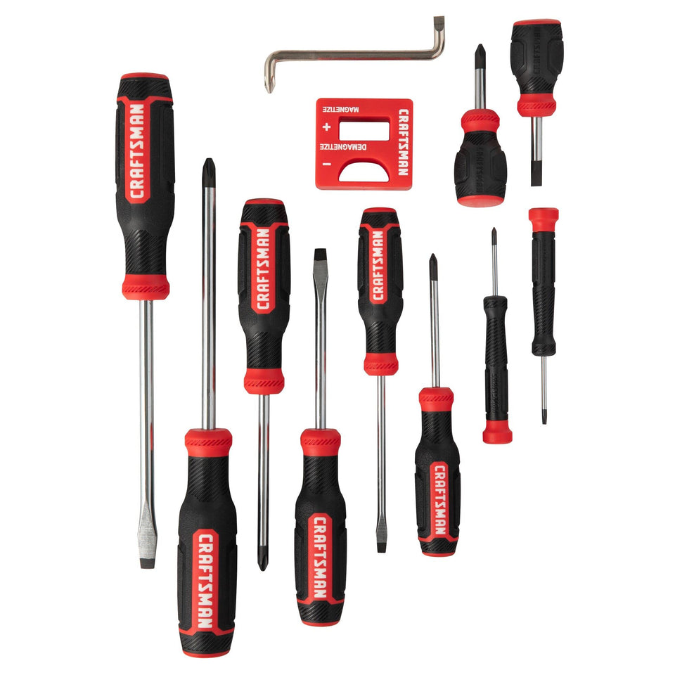 Craftsman screwdriver set close up black oxide tip durability