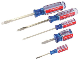 CRAFTSMAN screwdriver set front view with durable slotted drivers