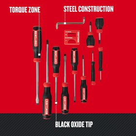 Craftsman screwdriver set torque zone grip texture close up