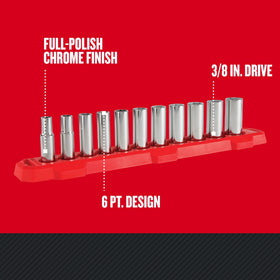 Craftsman socket set with chrome finish resisting corrosion