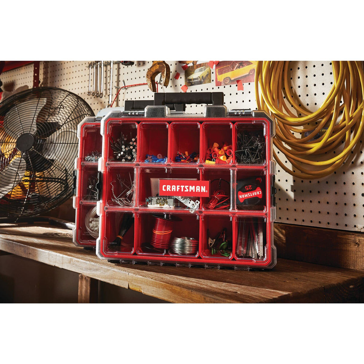 CRAFTSMAN CMST14520 tool box organizer stackable design for expandable storage space.