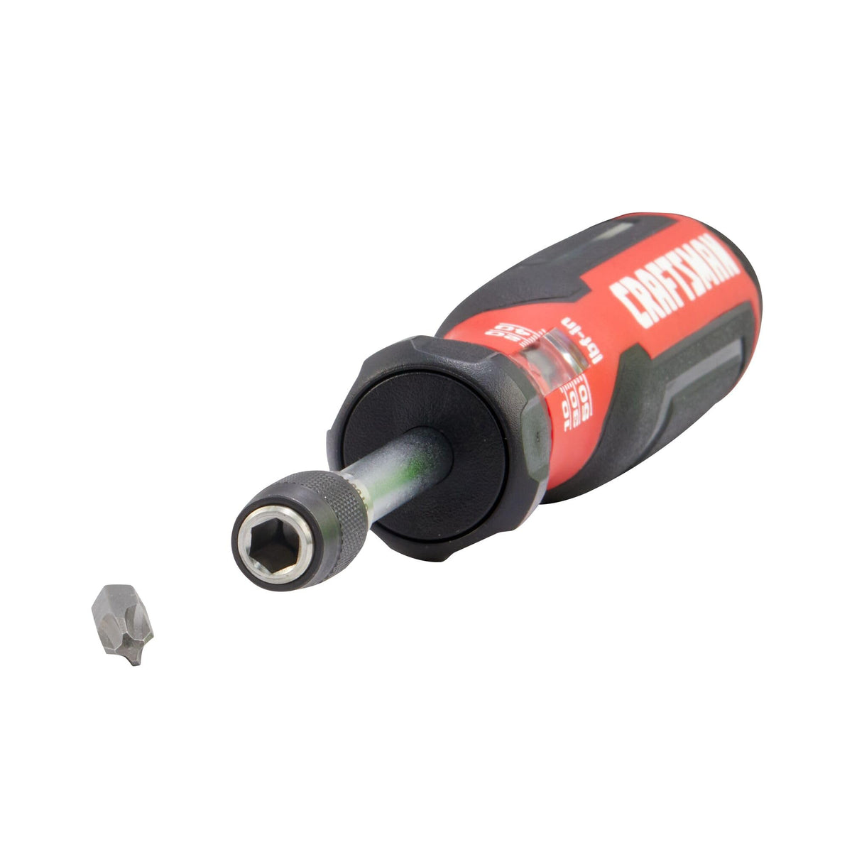 Torque scale with 0.2-in increments enables fine control.