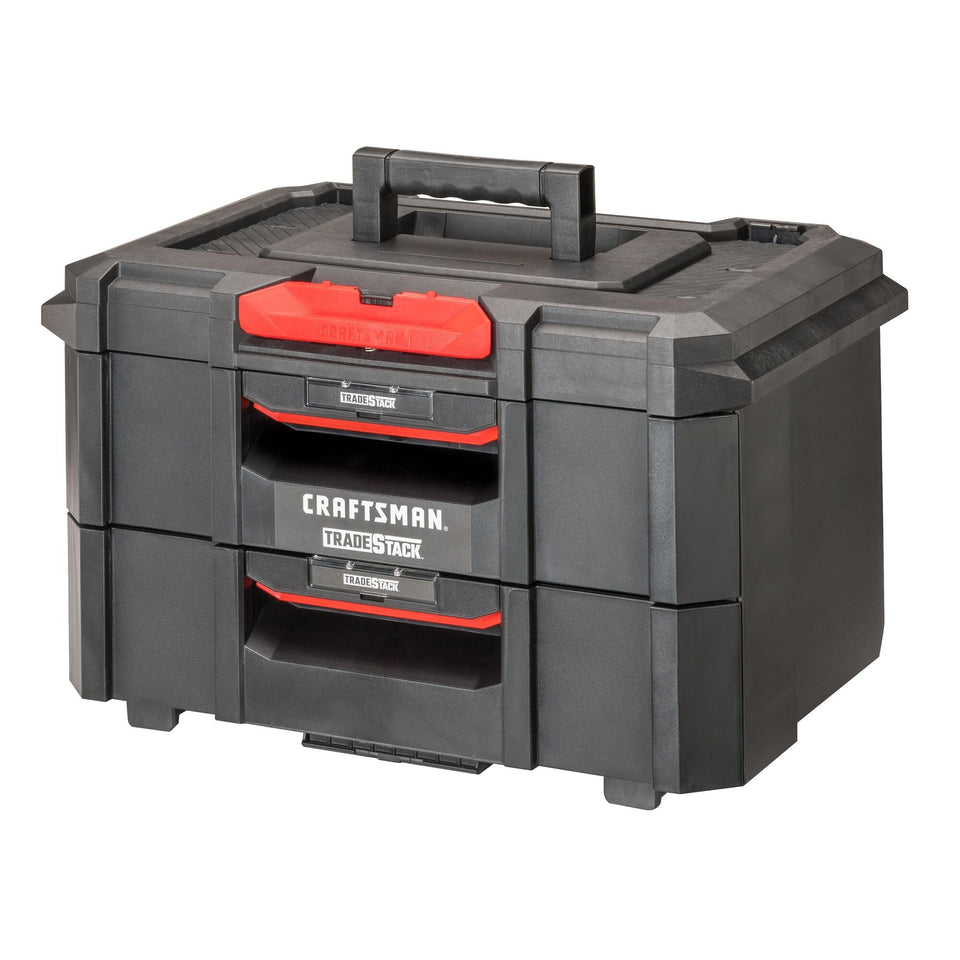 Craftsman Tradestack 2-Unit Drawers platform enables efficient on-the-go tool storage.