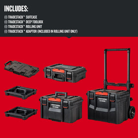 CRAFTSMAN TRADESTACK Rolling Tower latched secure design keeps tools safe on site