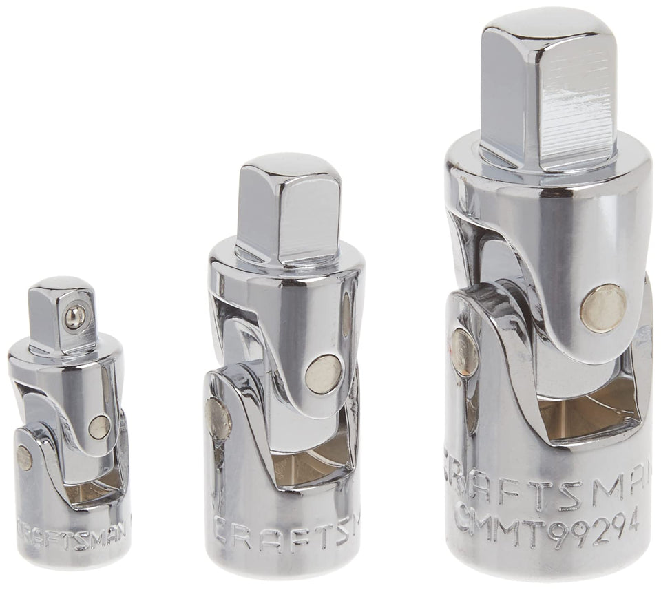 Craftsman universal joint socket with chrome finish for corrosion resistance and smooth operation.