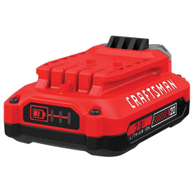 CRAFTSMAN V20 battery compatible with the full V20 cordless lineup.