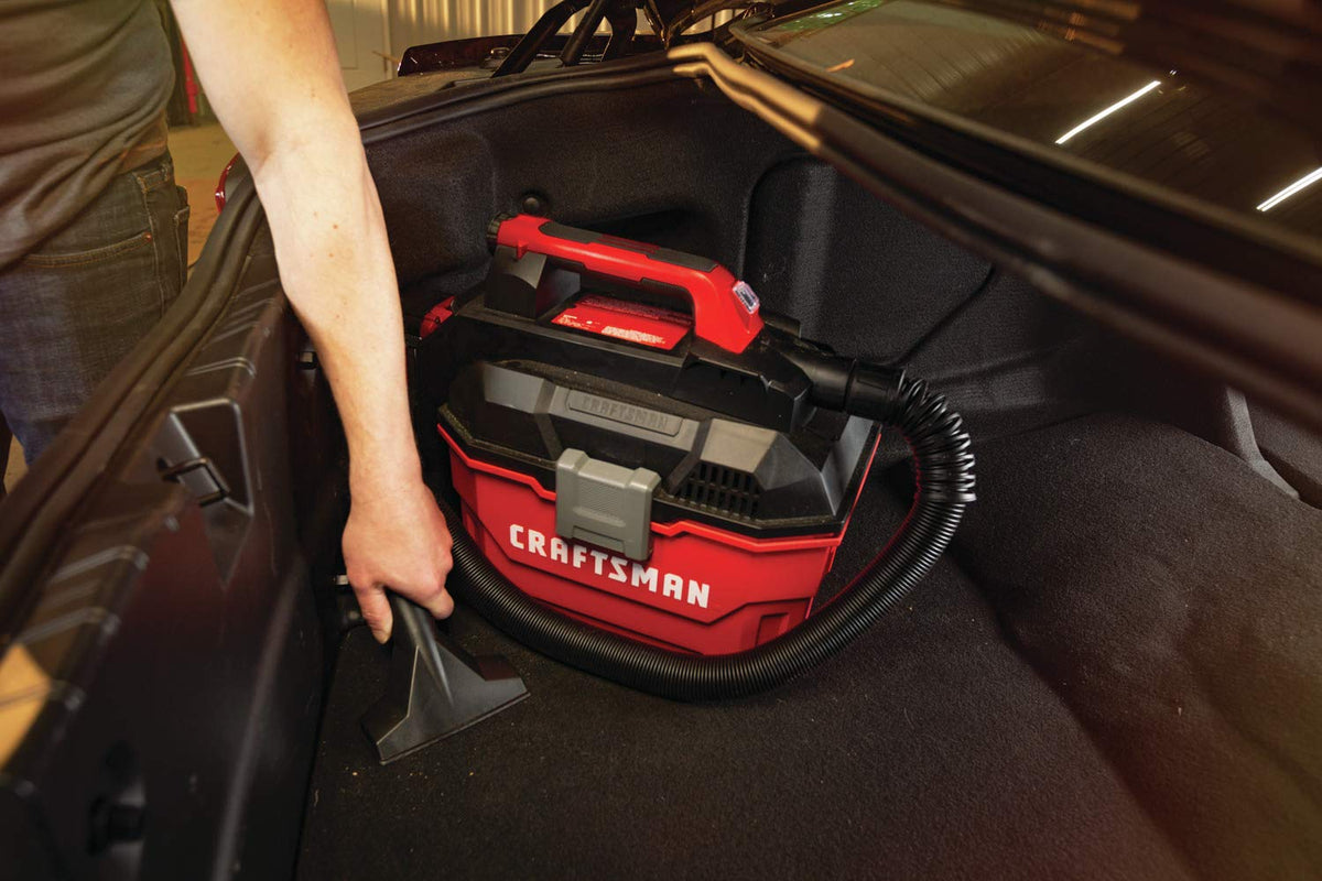 Craftsman V20 accessories-in-use demonstrates versatile cleanup in real-world settings.