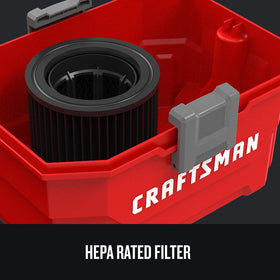 Craftsman V20 attachment storage keeps accessories within reach.