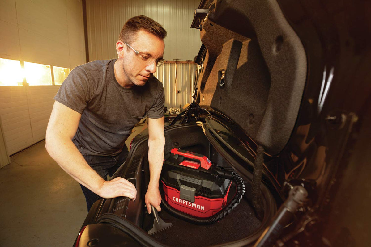 Craftsman V20 portable design supports easy transport around the workshop.