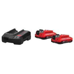 CRAFTSMAN V20 2Ah battery pack powering cordless tools