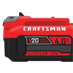 CRAFTSMAN V20 battery in use with a cordless tool proving reliable power