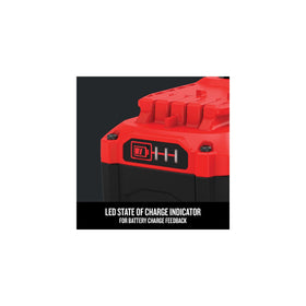 Craftsman V20 battery on tool demonstrates ready-to-work power