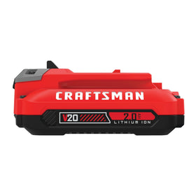 Packaging and branding of the CRAFTSMAN V20 battery set.