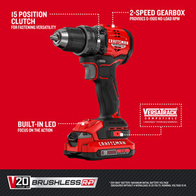 V20 BRUSHLESS RP variable speed trigger up to 1900 RPM in action.